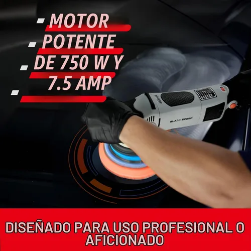 Vista 4 de Nanoskin Black Speed Orbital Polisher for Paint Correction, 15mm