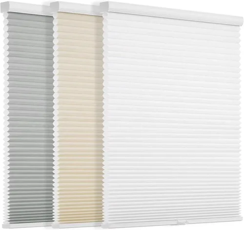 Vista 8 de Changshade - Persianas Celulares con Filtrado de Luz sin Cordones para Ventanas Puertas, con Forma de Panal, Aislamiento Térmico, Cancelación
