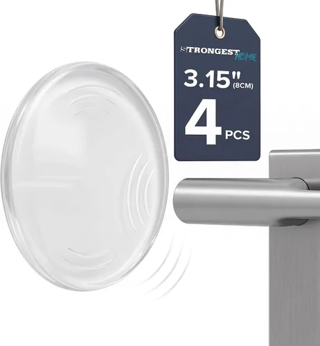 Vista 2 de STRONGEST HOME - Topes de puerta grandes de 3.15 pulgadas, protector de Transparente