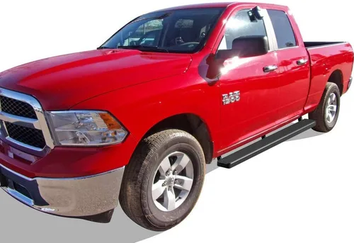Vista 6 de APS Estribos de acero inoxidable negros de 6 pulgadas compatibles con Dodge Ram 1500 Quad Cab 09-18