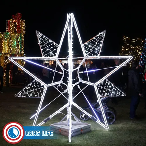 Vista 4 de Russell Decor Cuerda de luces LED con controlador regulable de 4 niveles para Navidad, 4 de julio, Día de los Caídos, decoración de vacaciones