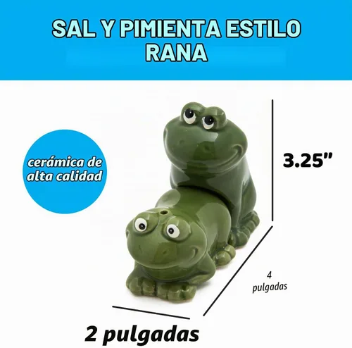 Vista 4 de BigMouth Inc Salero y pimentero estilo rana