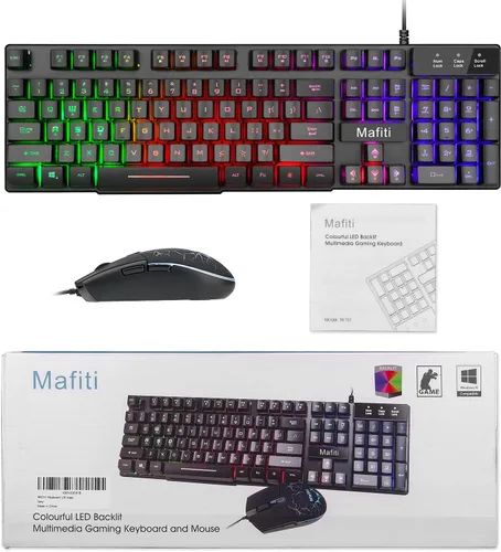 Vista 7 de Mafiti RK101 - Combo de ratón y teclado para computadora