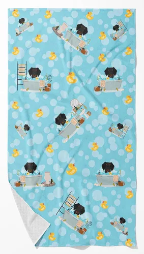 Vista 22 de Caroline's Treasures WDK5738BTLG Airedale - Toalla de baño grande para bañera