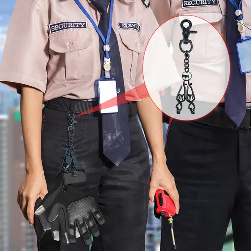 Vista 6 de MELOTOUGH Clips de Guante de Metal de Servicio Pesado Clips de Guantes para Trabajo Portadores de Guantes Clip de Guante de Seguridad con 2 Pinzas