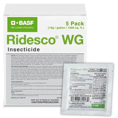 Vista 3 de BASF Ridesco WG - Insecticida de respuesta rápida, dos potentes ingredientes activos de liberación rápida para aplicaciones en interiores
