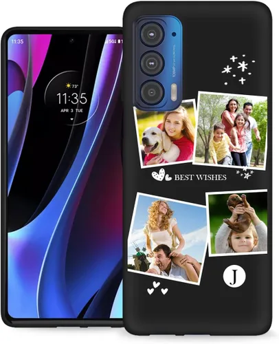Vista 43 de Funda personalizada para Motorola Edge 2021 con nombre de texto y foto, diseño personalizado Edge2021 para teléfono móvil/smartphone/teléfono móvil