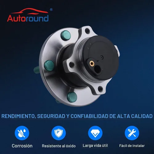 Vista 5 de Autoround 512347 Conjunto de cubo de rueda trasera para Mazda 3 2004-2013 Compatible con Mazda 3 Sport 2009-2013, Mazda 5 2006-2017, solo ABS de 4