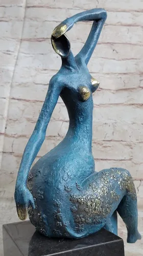 Vista 4 de EUROPEAN BRONZE Abstracto Bronce Sólido*Bailarín*Escultura Francés Milo Medio Siglo Modernista Venta Brillante Hot Cast Hecho A Mano Arte Noveau