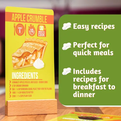 Vista 5 de Boxer Gifts Easy Eats - Tarjetas de recetas de freidora de aire, 52 deliciosas y rápidas recetas de freidora de aire de preparación de 10 minutos