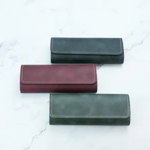Vista 6 de Estuche rígido de cuero portátil unisex resistente a la compresión, funda protectora para gafas de sol