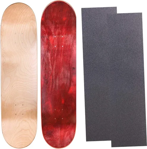 Vista 11 de Cal 7 Tablas de patineta en blanco con agarre, juego de 2 Natural