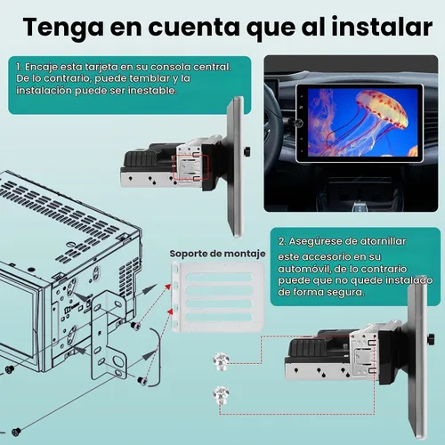 Vista 8 de 2G+64G Solo DIN Android Car Stereo 10.4 pulgadas Rotatorio Vertical Pantalla Táctil Radio con Carplay Inalámbrico y Android Auto/EQ