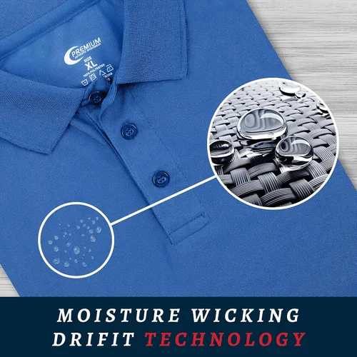 Vista 44 de Premium Wear - Camisetas tipo polo para hombre, con gran absorción de humedad