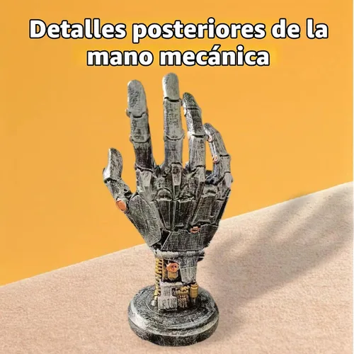 Vista 3 de Cyberpenk - Mano mecánica Silverhand, soporte para control de juegos, estilo punk, steampunk, moderno, decoración del hogar, decoración de sala