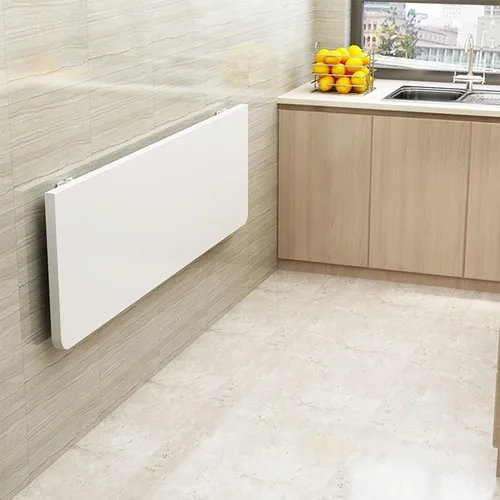 Vista 7 de Mesa de comedor plegable de pared - Mesa de cocina compacta de madera maciza (23.6 x 11.8 x 0.6 in) para soluciones de ahorro de espacio