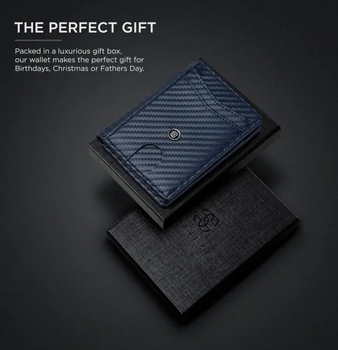 Vista 7 de SUAVELL Bachelor Bifold Cartera RFID de piel de microfibra para hombre. Cartera delgada con pestaña de bolsillo frontal compacto