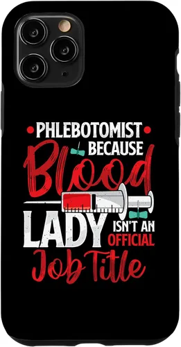 Vista 13 de Funda para iPhone 12 mini flebotomista Because Blood Lady Funny Phlebotomy Nurse para mujer