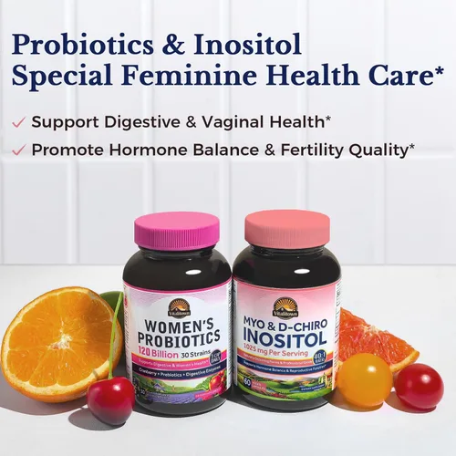 Vista 6 de Vitalitown Suplemento de inositol para mujeres, mio-inositol y D-chiro inositol, proporción ideal 40:1, equilibrio hormonal y apoyo ovárico