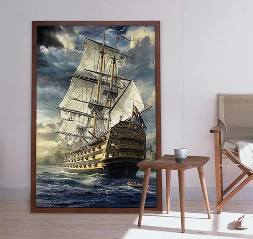 Vista 3 de H.M.S. Excalibur - Rompecabezas para adultos de 1000 piezas de 27.56 x 19.69 pulgadas para adultos y niños, juego educativo para reducir la presión