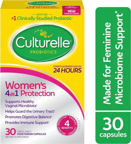 Vista 12 de Culturelle Probióticos 4 en 1 para mujeres, suplemento diario probiótico y prebiótico para apoyar la salud vaginal, salud digestiva, salud