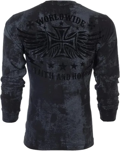 Vista 3 de Archaic Affliction - Camiseta de manga larga para hombre, color negro, Negro