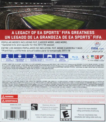 Vista 2 de FIFA 18 Legacy Edition - PlayStation 3