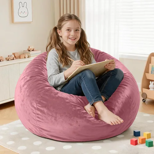 Vista 38 de Silla Puf de 2 Pies con Funda de Terciopelo Ultra Suave Sofá Puf con Espuma con Memoria Sillas Puf de Tamaño Grande Sofá Perezoso para Dormitorio