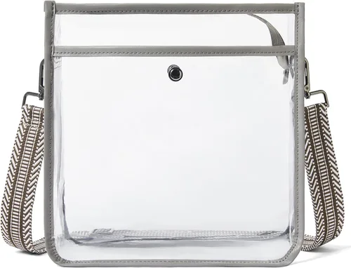 Vista 9 de Bolso Cruzado Transparente Bluome para Eventos en Estadios 12 x 6 x 12, Bolsos Cruzados Transparentes para Mujeres, Aprobado para Conciertos