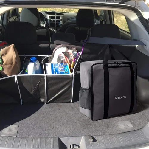 Vista 4 de Bolsa de transporte para parrilla KISLANE se adapta a la parrilla Blackstone de 17'' de mesa, almacenamiento de accesorios de parrilla para BBQ al