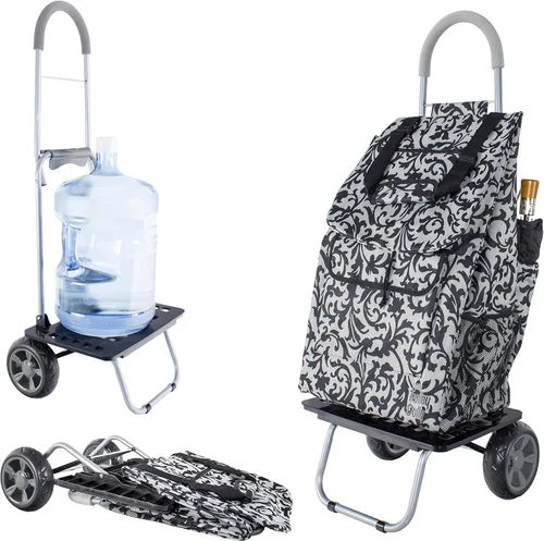 Vista 10 de dbest products - Carrito plegable de compras Trolley Dolly, Negro