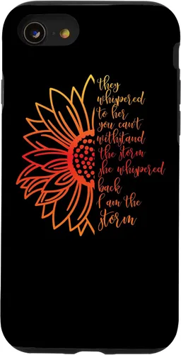 Vista 13 de Funda para iPhone 14 She Whispered I'm Strong Feminist Girl Woman Power Storm