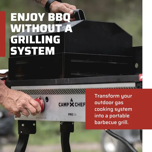 Vista 2 de Camp Chef BB - caja de barbacoa con tapa de 14 pulgadas, sistema de cocción llama azul, 3381 onzas líquidas