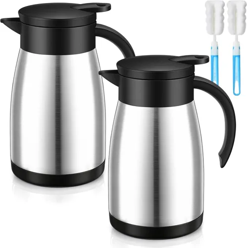 Vista 8 de Uiifan - 2 jarras térmicas de café de 17 onzas, olla aislada al vacío Negro