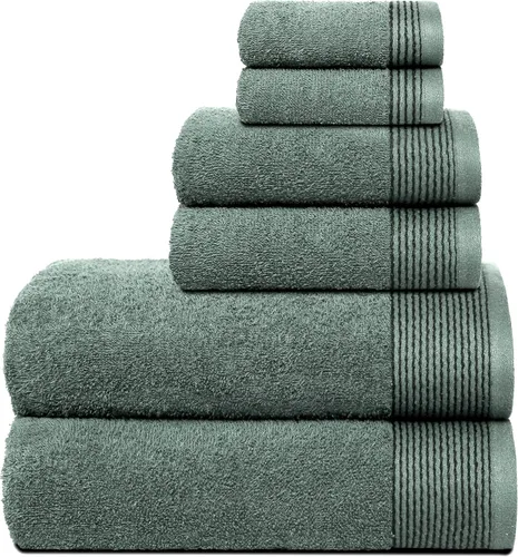 Vista 43 de Belizzi Home Juego de 3 toallas de algodón ultra suave, contiene una toalla de baño de 28 x 55 pulgadas, una toalla de mano de 16 x 24 pulgadas y un