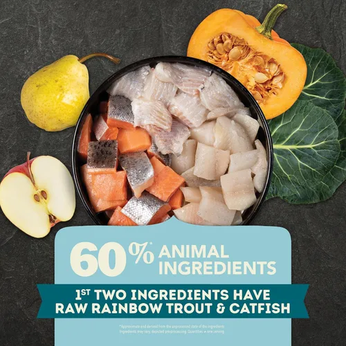 Vista 4 de ACANA Alimento seco sin granos para perros Receta de pescado de agua dulce Bolsa de 25 libras