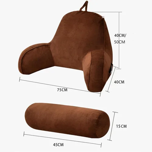 Vista 5 de ZTGL Almohadas de lectura, cómodo cojín de apoyo de espalda, almohada de apoyo lumbar, almohada cómoda para sentarse, ideal como respaldo