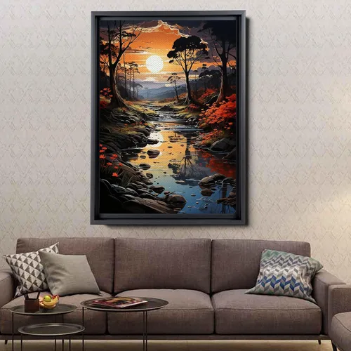 Vista 4 de Forest Art Prints, Warm Sunlight, Green Nature Decor, Forest Green Art, Forest Green Art Work, Abstract Nature Print, Landscape Print