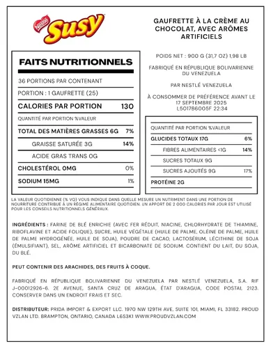 Vista 3 de Galletas Susy venezolanas 18 unidades de 1.76 oz cada una