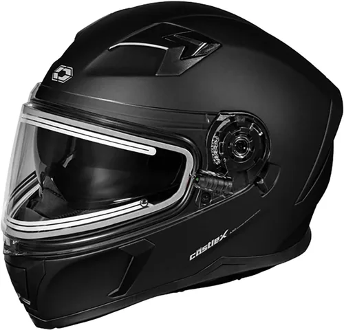 Vista 6 de Casco eléctrico Castle X CX390 Atlas para motos de nieve, cara completa, rosa brillante mate/negro - XS