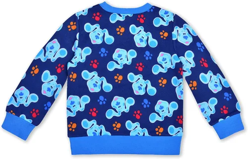 Vista 2 de Nickelodeon Blue's Clues & You - Conjunto de sudadera y pantalón deportivo para niños pequeños y bebés, color azul y azul marino