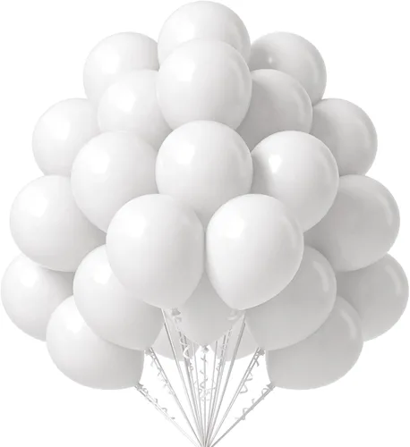 Vista 20 de FOTIOMRG - Globos negros de 12 pulgadas, paquete de 50 globos de fiesta negros de buena calidad para cumpleaños, graduación, baby shower, Halloween