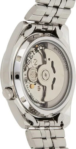 Vista 2 de Sieko SNK381K Reloj analógico de acero inoxidable con esfera negra para hombre, Negro -, Reloj automático