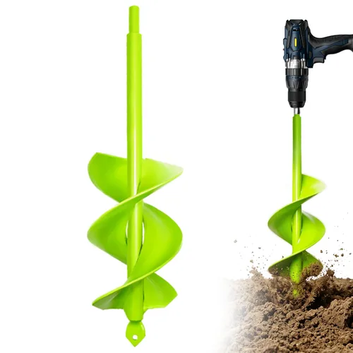 Vista 13 de Broca de taladro para plantar – Broca en espiral de 1.6 x 16.5 pulgadas – Herramienta para plantar bulbos – Taladro hexagonal de 3/8 pulgadas