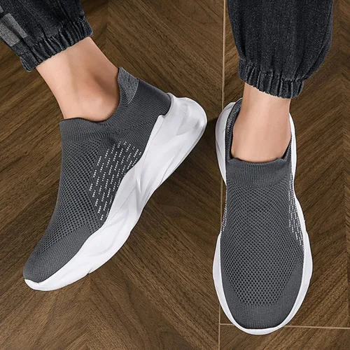 Vista 7 de EFSGD Zapatos para caminar para hombre, zapatos deportivos informales, ligeros, transpirables, para correr, gimnasio, tenis, tenis de moda, calzado