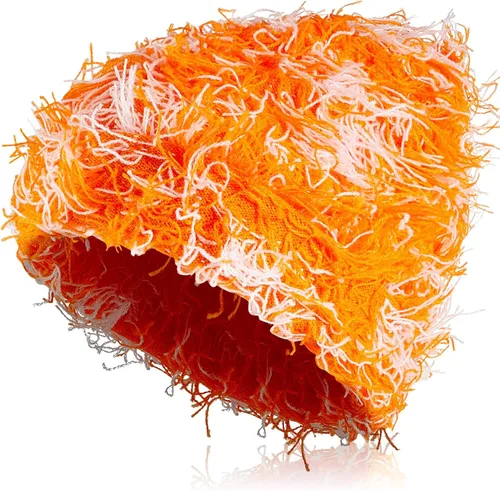 Vista 20 de Chuarry Distressed Knitted Beanie Fuzzy Winter Hat Albaricoque surtido
