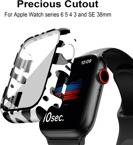 Vista 7 de Funda protectora compatible con Apple Watch de 1.575 pulgadas (1.575 in), SE Series 6, 5, 4, bonita funda protectora con estampado de vaca