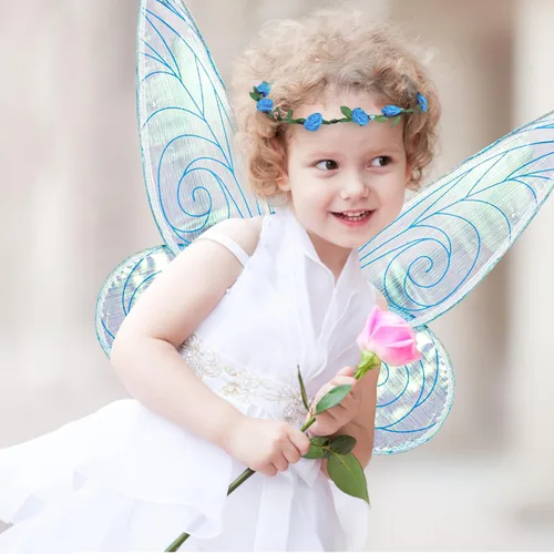 Vista 4 de Alas de hadas para adultos, alas de mariposa para mujeres y niñas, disfraz de Halloween, alas de ángel, disfraz, fiesta de cosplay
