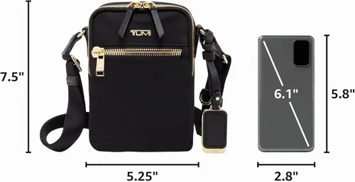 Vista 3 de TUMI Bandolera Persia para mujer Negro y dorado