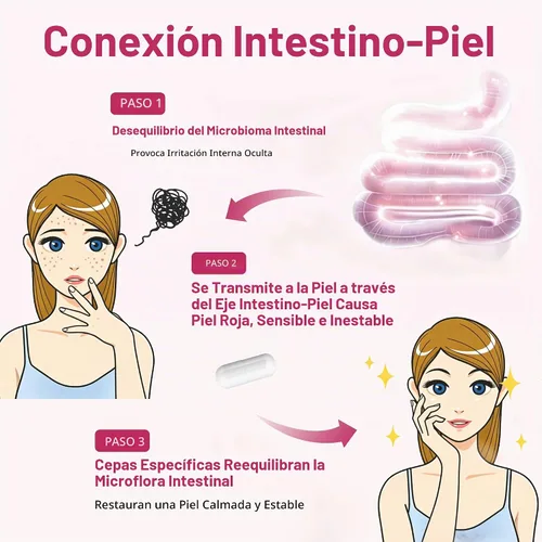 Vista 4 de NATURE TARGET Probióticos para la piel para mujeres 90 cápsulas